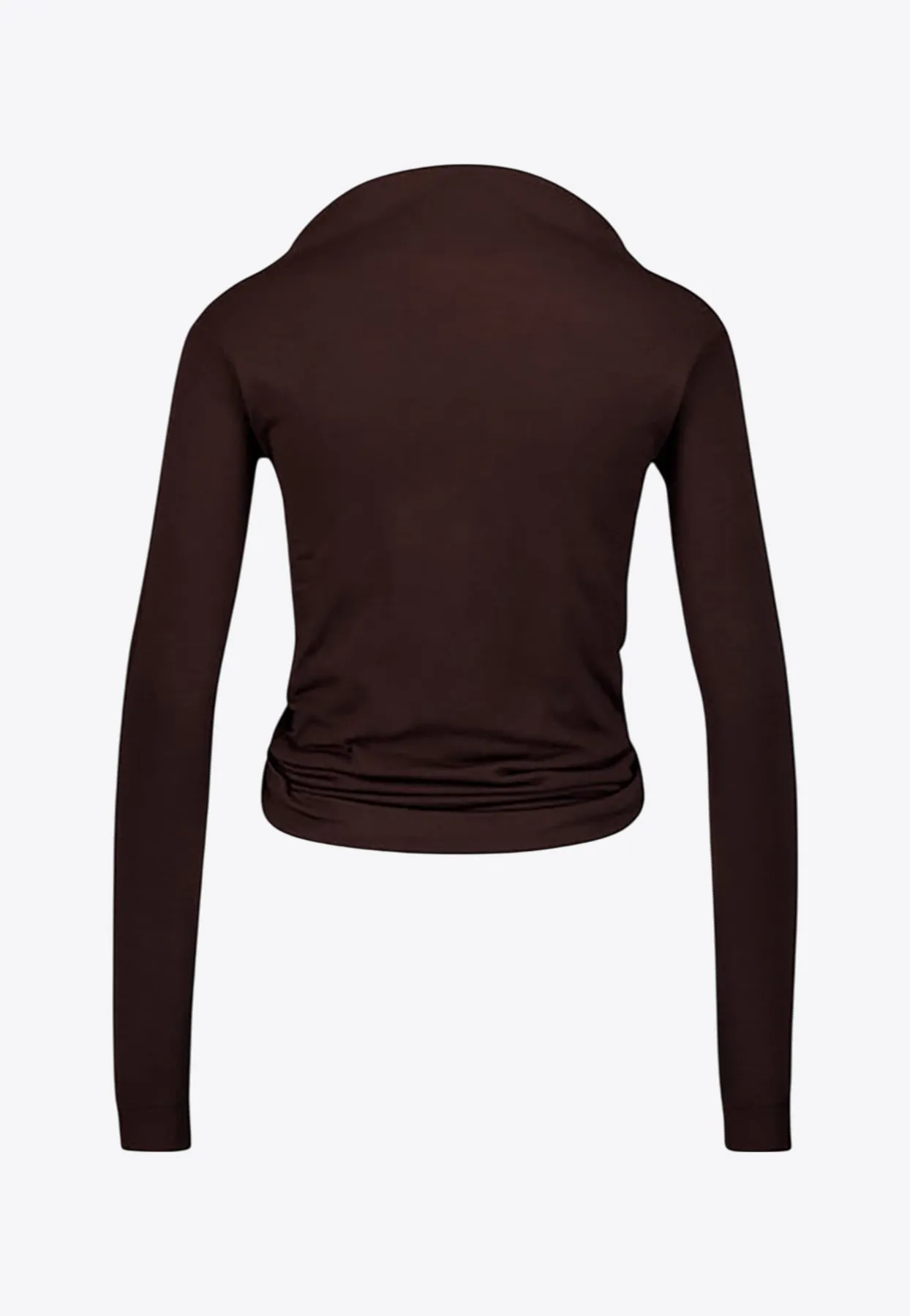 Long-Sleeved Ruched Top