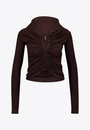 Long-Sleeved Ruched Top