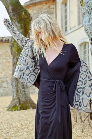 LONG WRAP DRESS