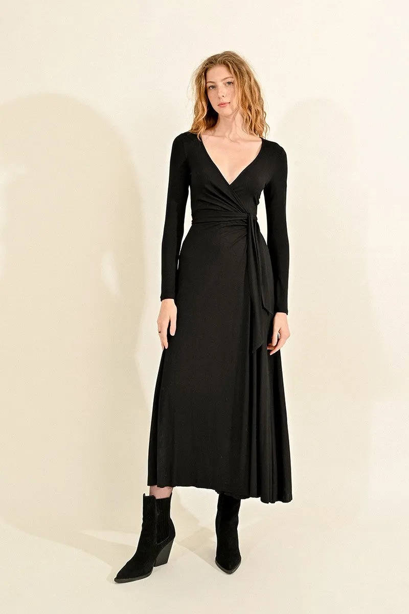 LONG WRAP DRESS