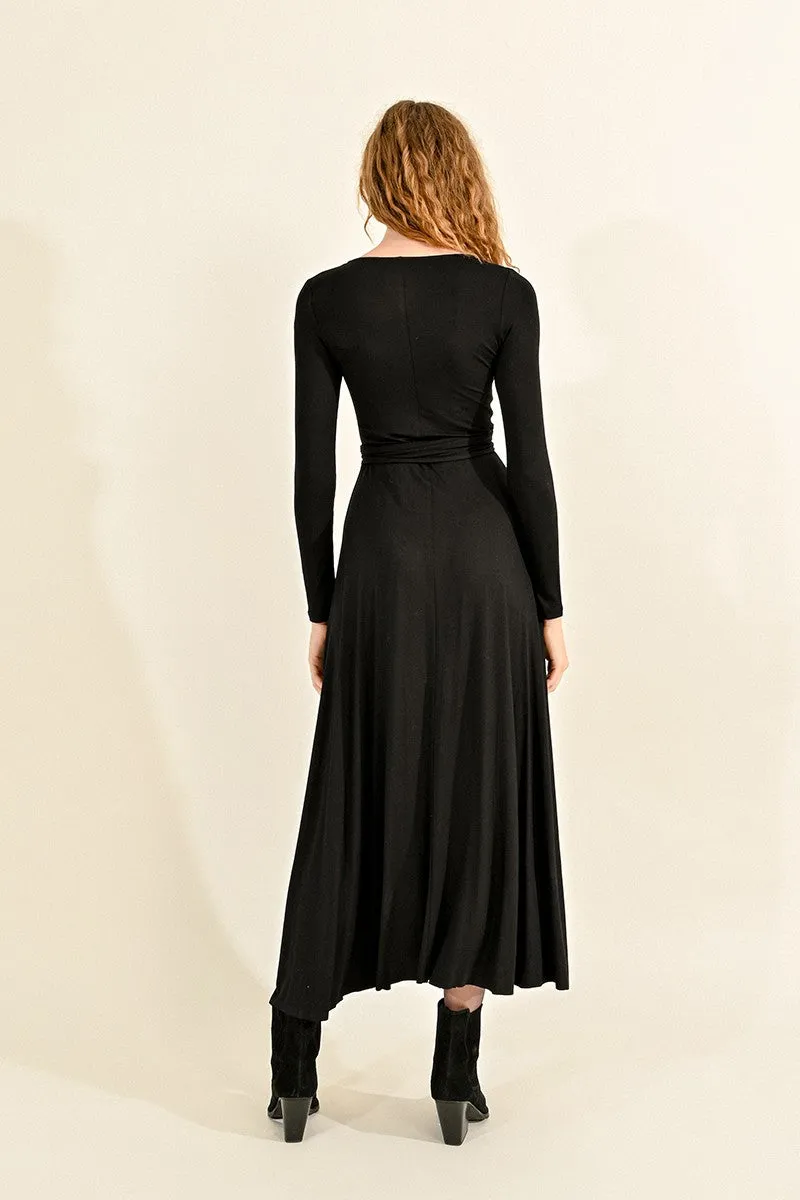 LONG WRAP DRESS