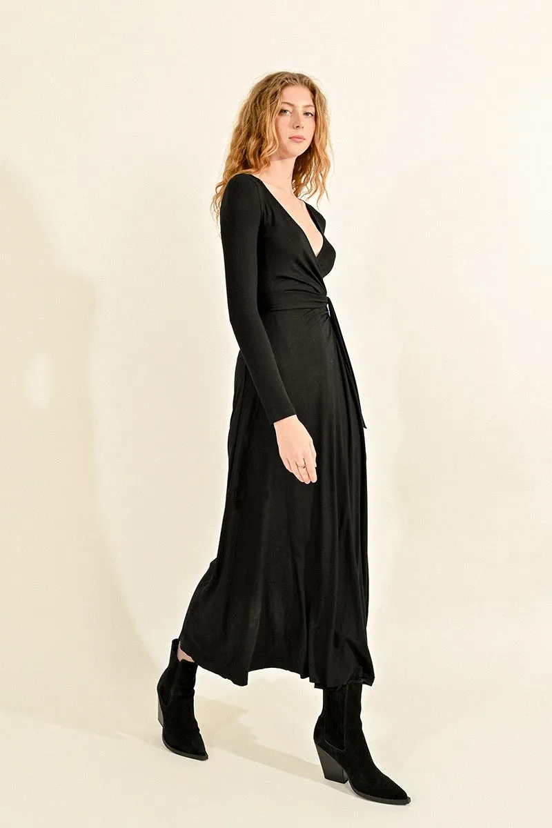 LONG WRAP DRESS