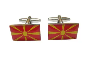 Macedonia Flag Cufflinks