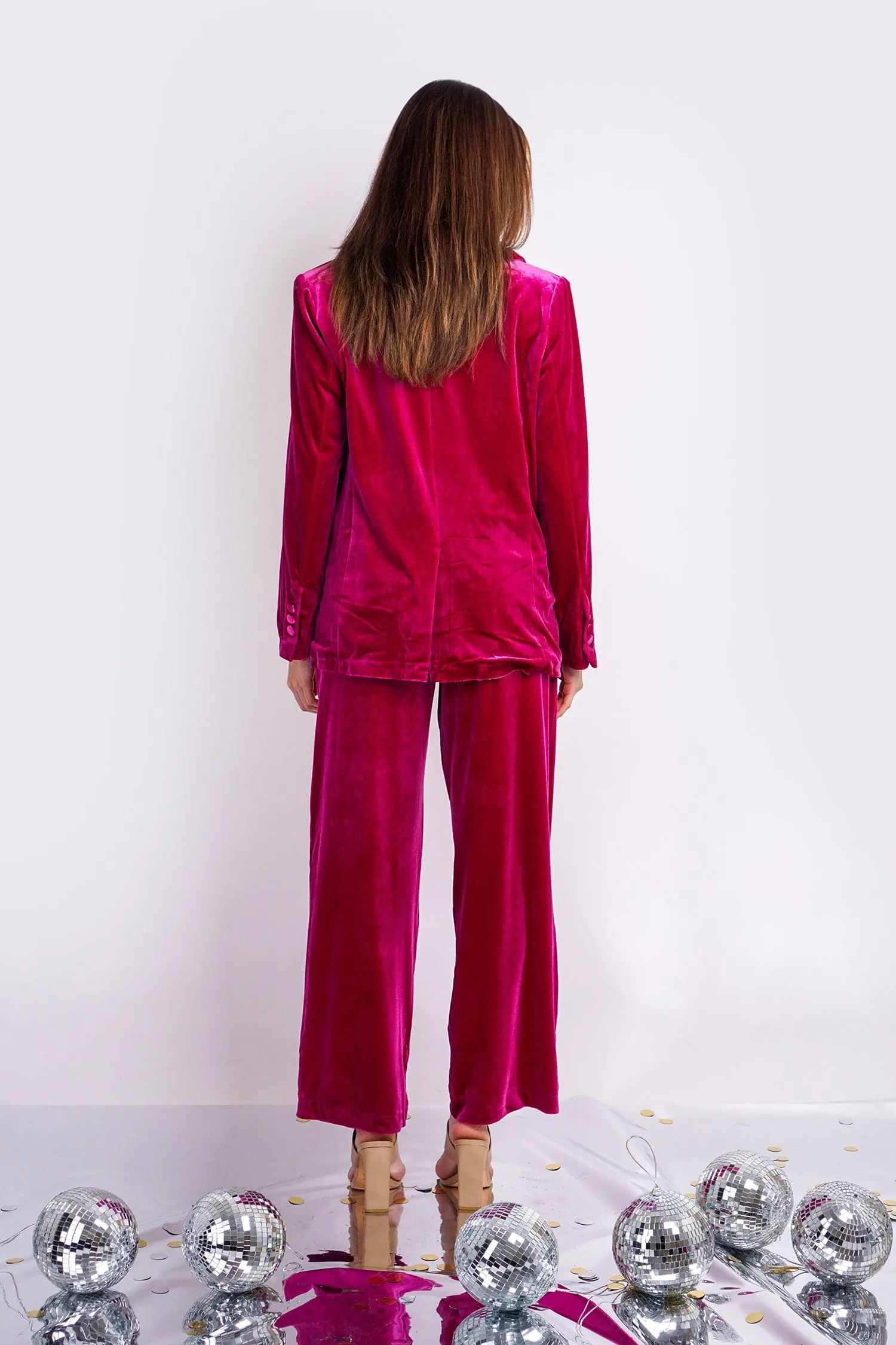 Magenta Velvet Pants
