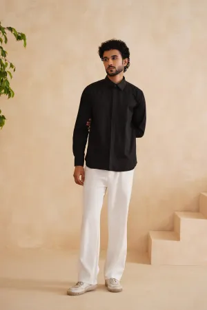 Magic Tucks Black Mens Shirt