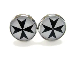 Maltese Cross Symbol Cufflinks