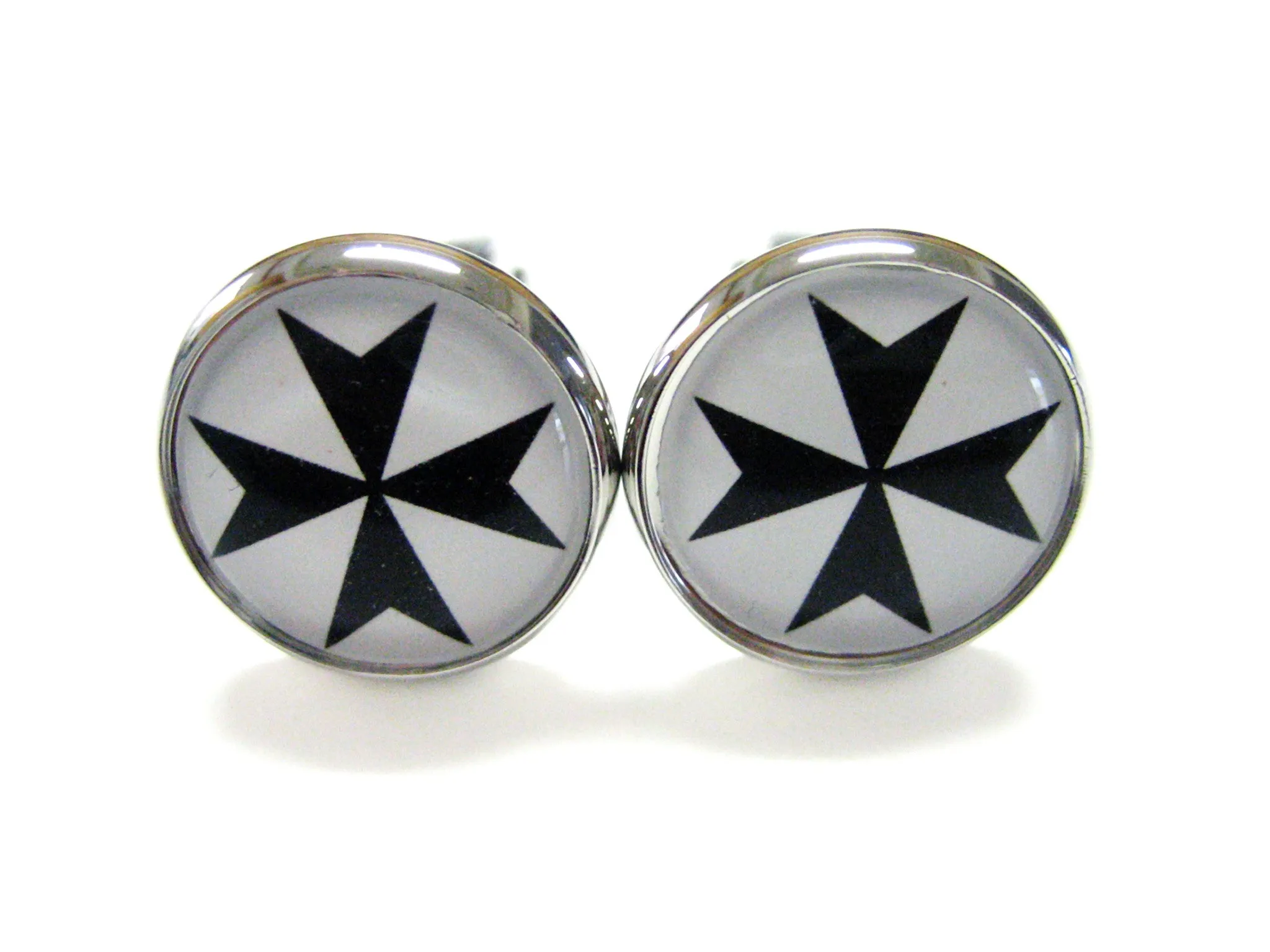 Maltese Cross Symbol Cufflinks