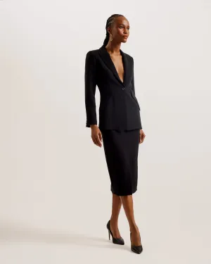 Manabl Single Breasted Tailored Blazer Black