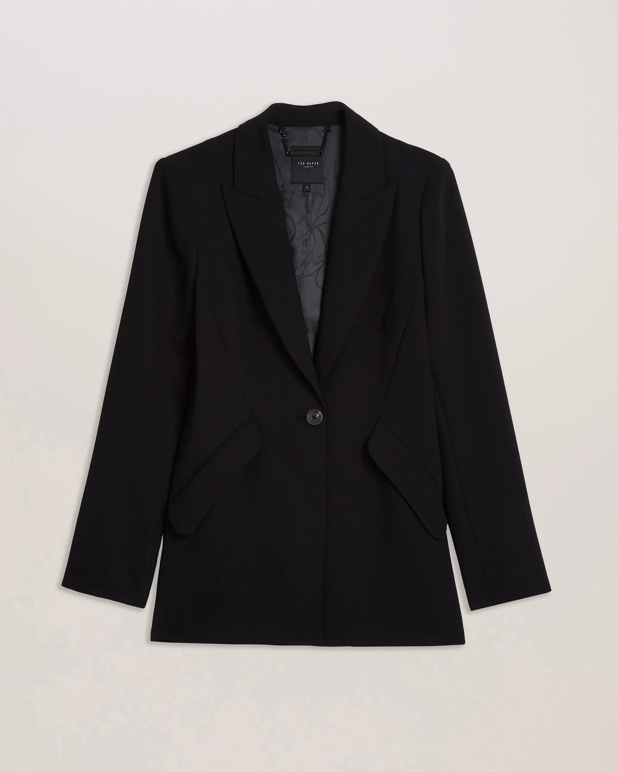 Manabl Single Breasted Tailored Blazer Black
