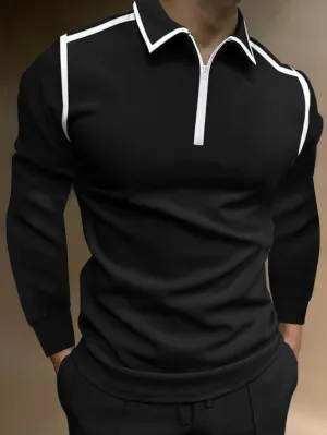 Manfinity Homme Men Contrast Trim Polo Shirt