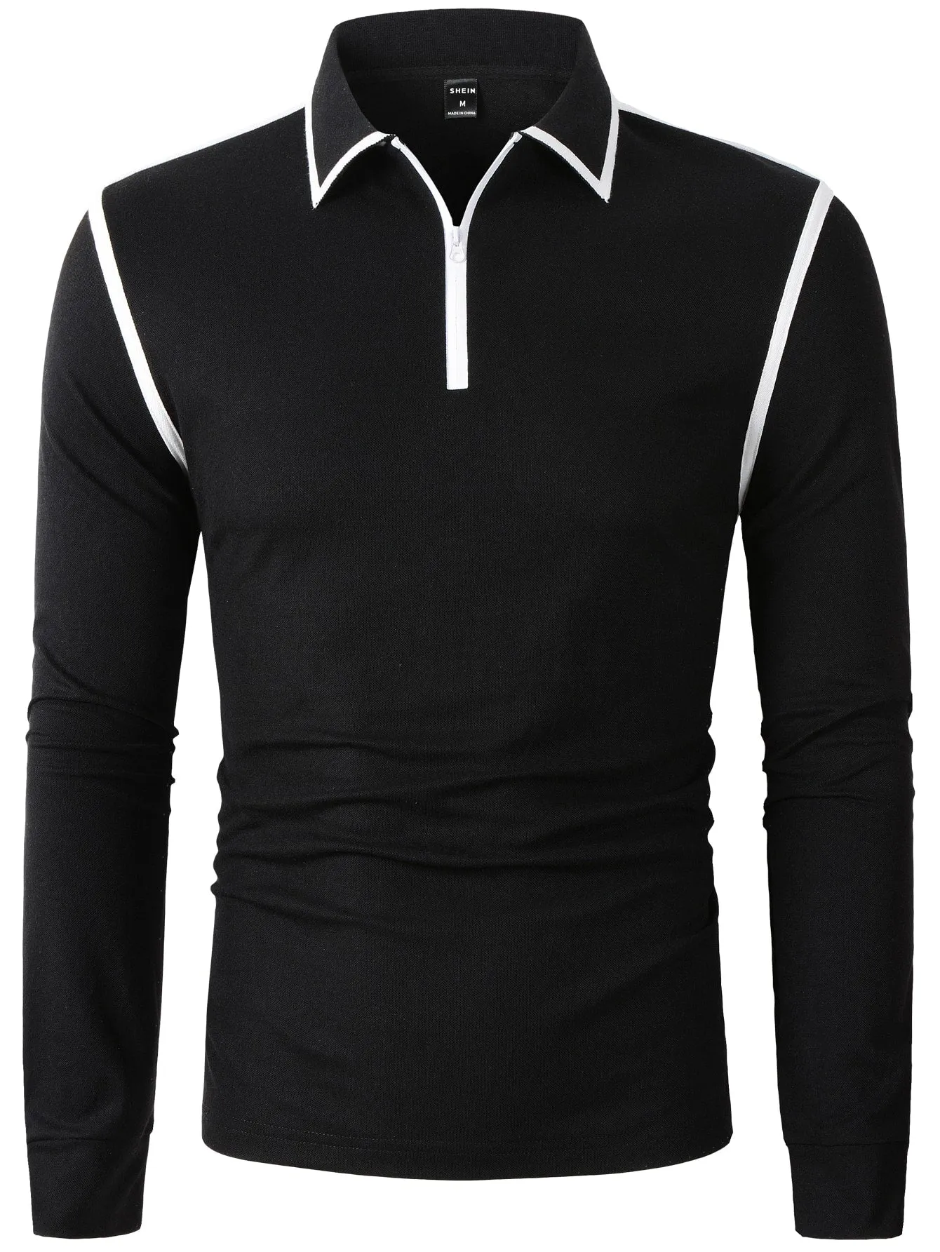 Manfinity Homme Men Contrast Trim Polo Shirt