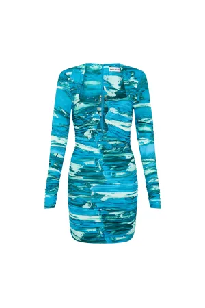 Marine Mirage Mini Dress