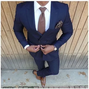 Men's 2 Piece Business Suit (Jacket Pants) Up To 6XL