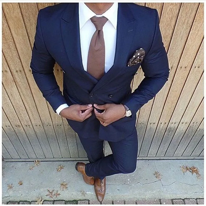 Men's 2 Piece Business Suit (Jacket Pants) Up To 6XL