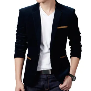 Mens Fashion Brand Blazer British's Style casual Slim Fit suit jacket male Blazers men coat Terno Masculino Plus Size 4XL