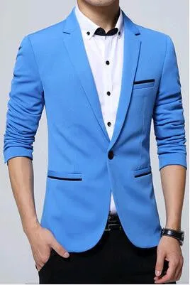 Mens Fashion Brand Blazer casual Slim Fit suit jacket Male blazers Mens coat Wedding dress Terno Masculino Plus Size 5XL