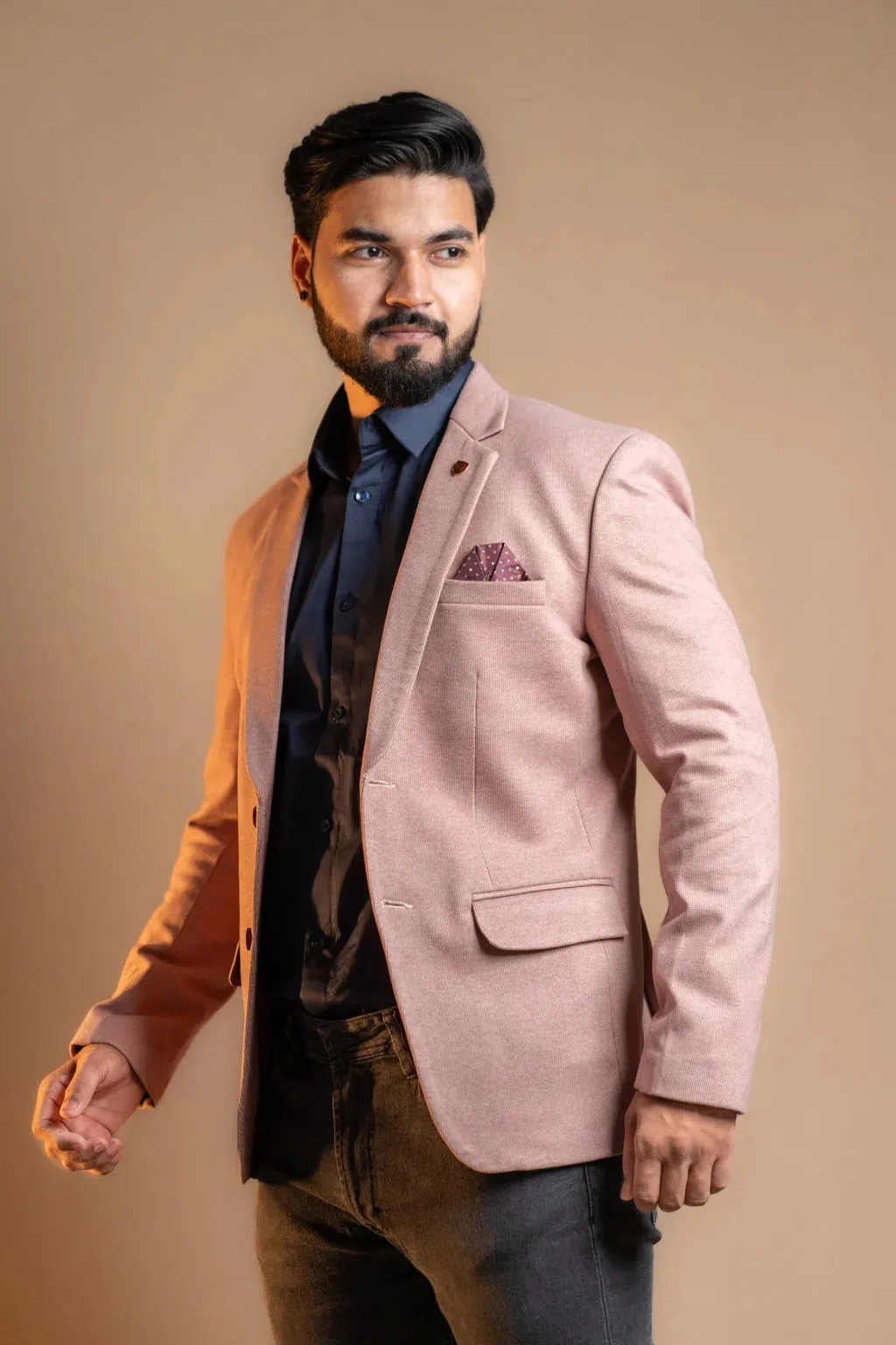 Men's Rosy Pink Formal Blazer