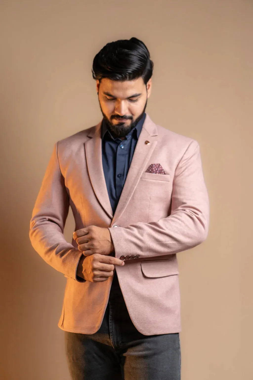 Men's Rosy Pink Formal Blazer