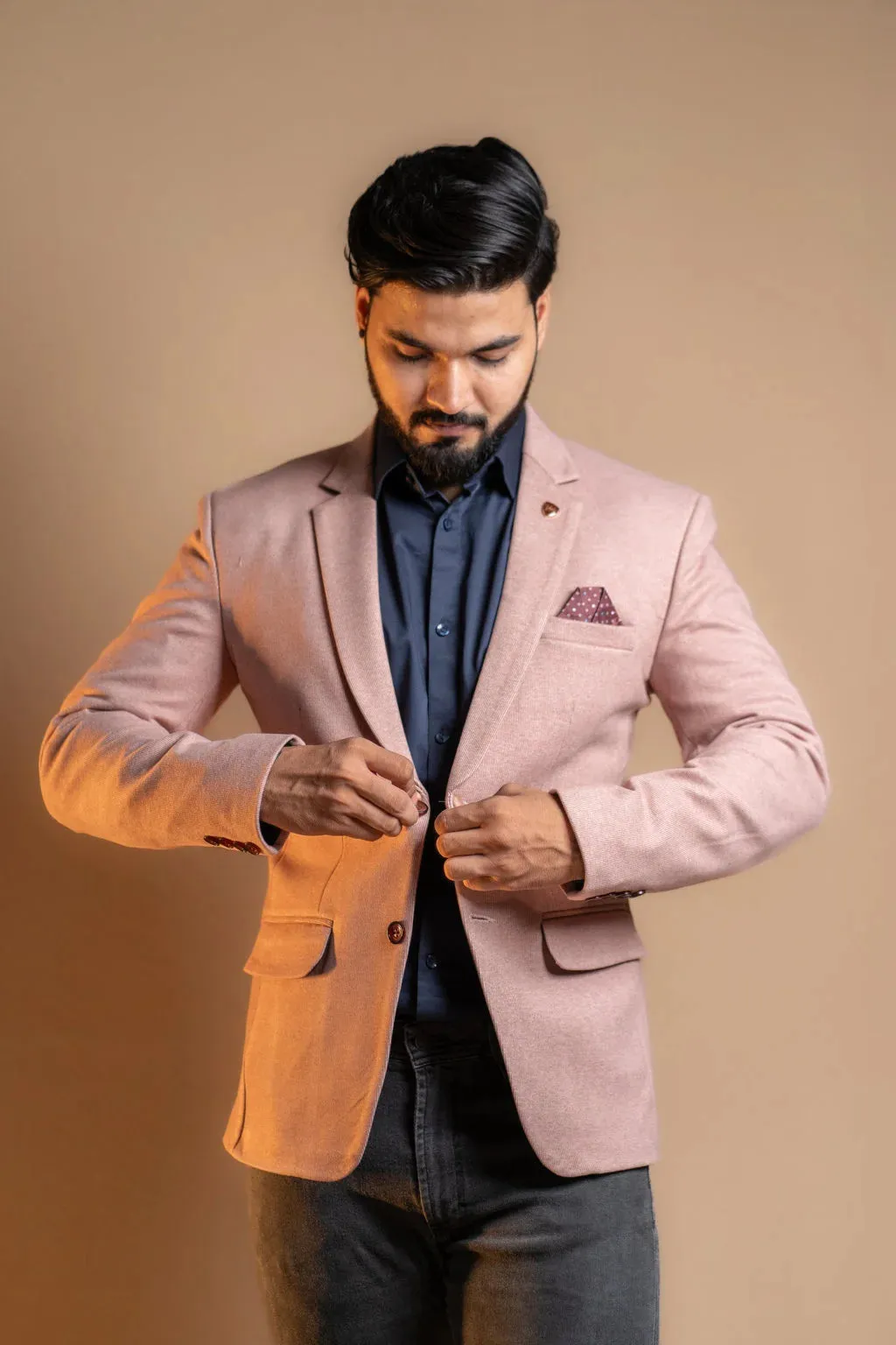 Men's Rosy Pink Formal Blazer