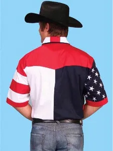 Men's Western Shirt Collection: Scully Show Your Stars & Stripes Short Sleeves