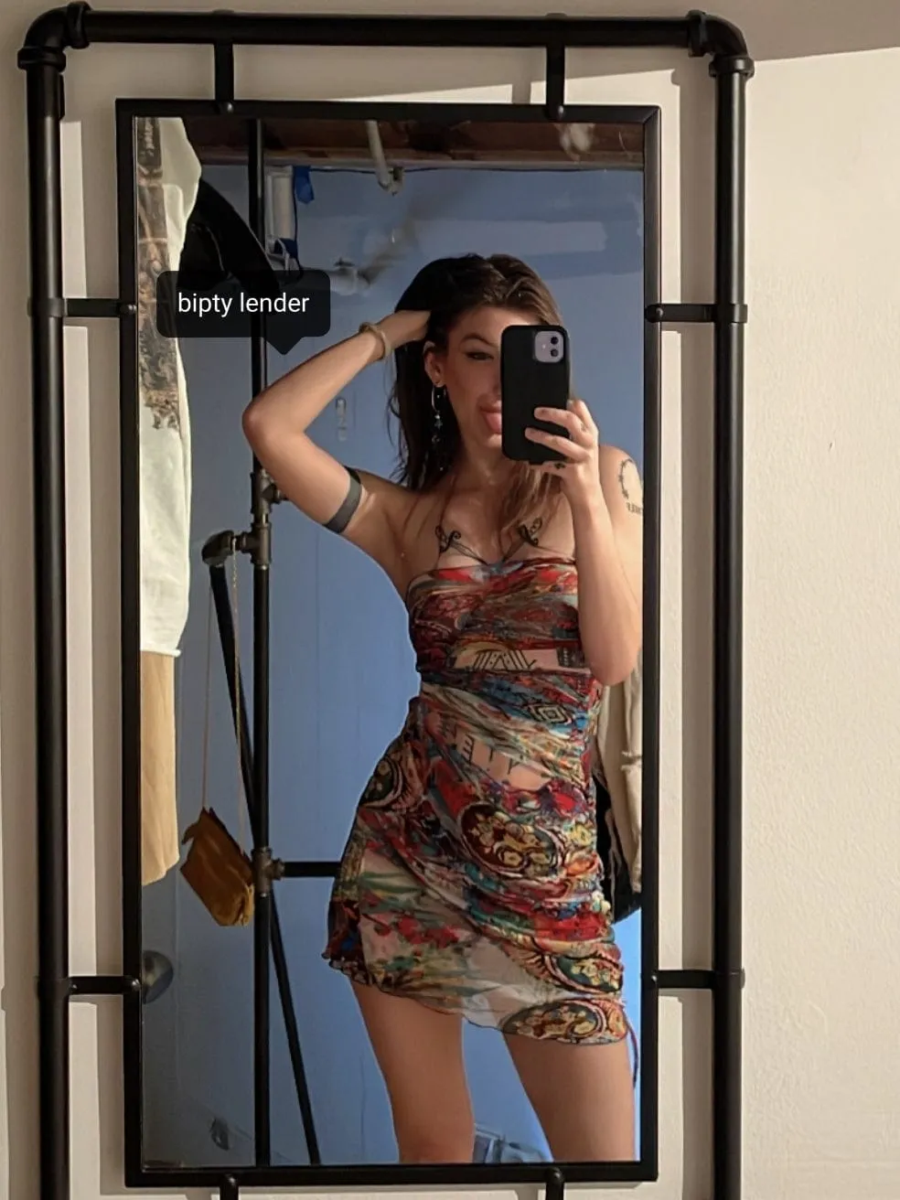 Mesh Paisley Wrap Dress