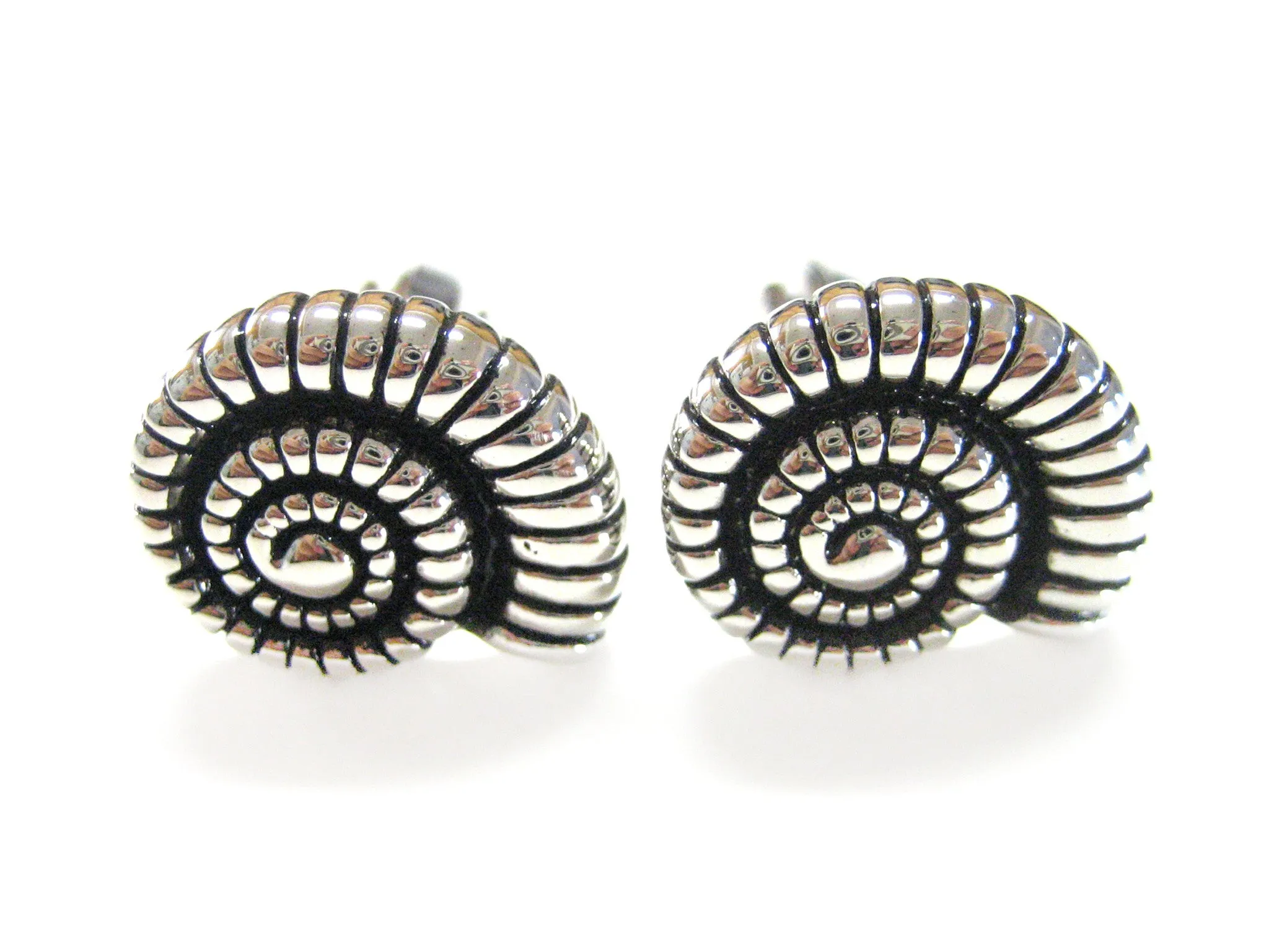 Metal Ammonite Cufflinks