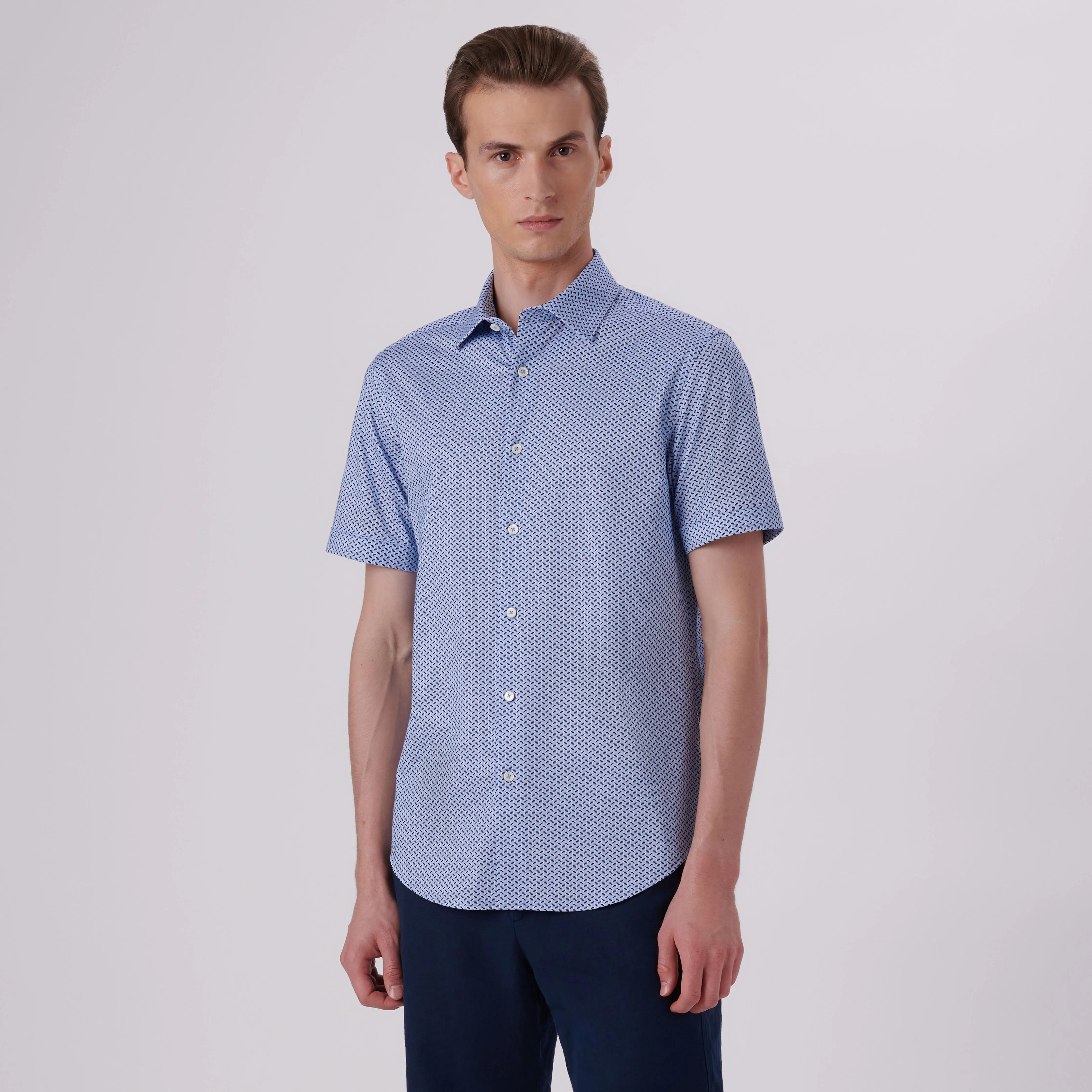 Miles Abstract Print OoohCotton Short Sleeve Shirt