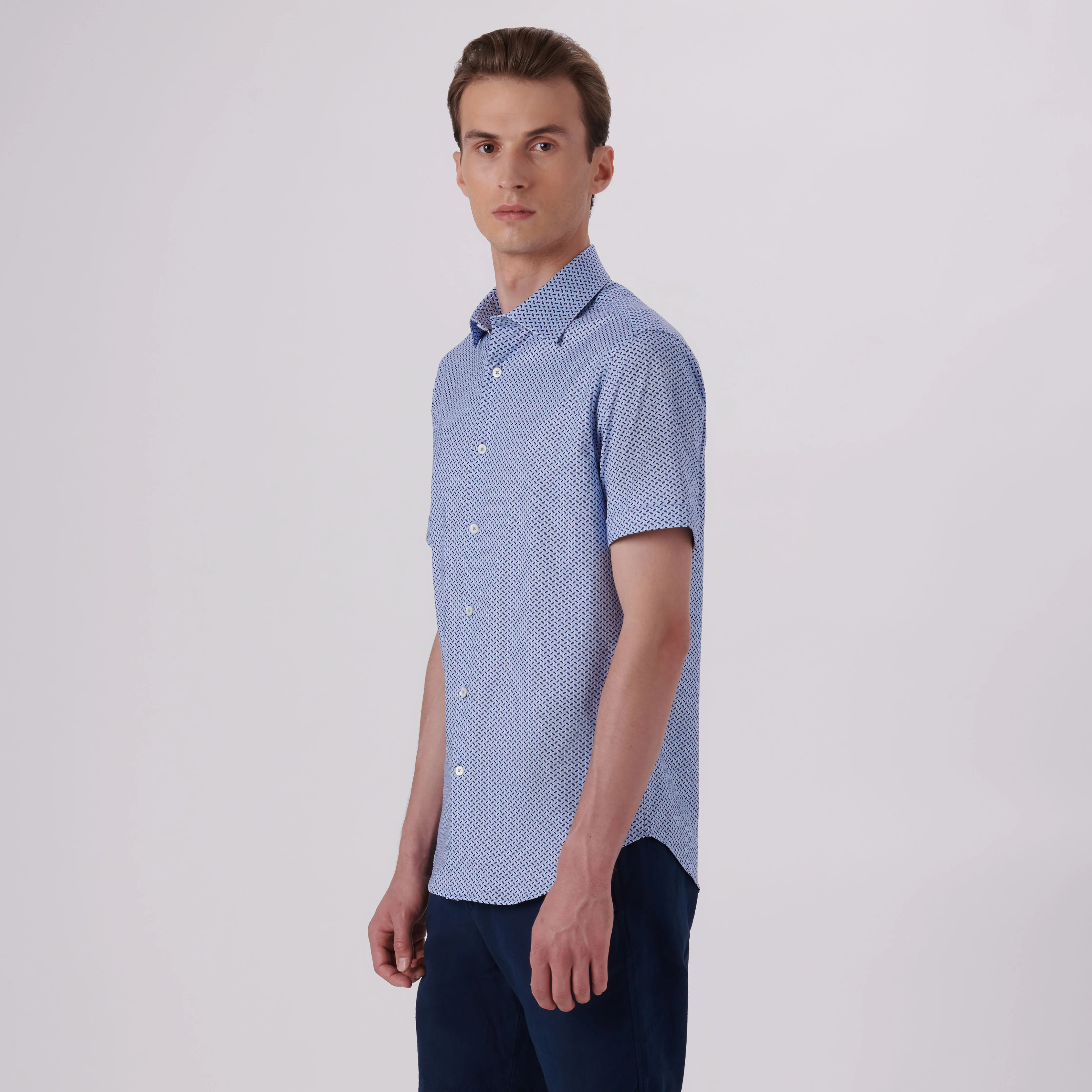 Miles Abstract Print OoohCotton Short Sleeve Shirt