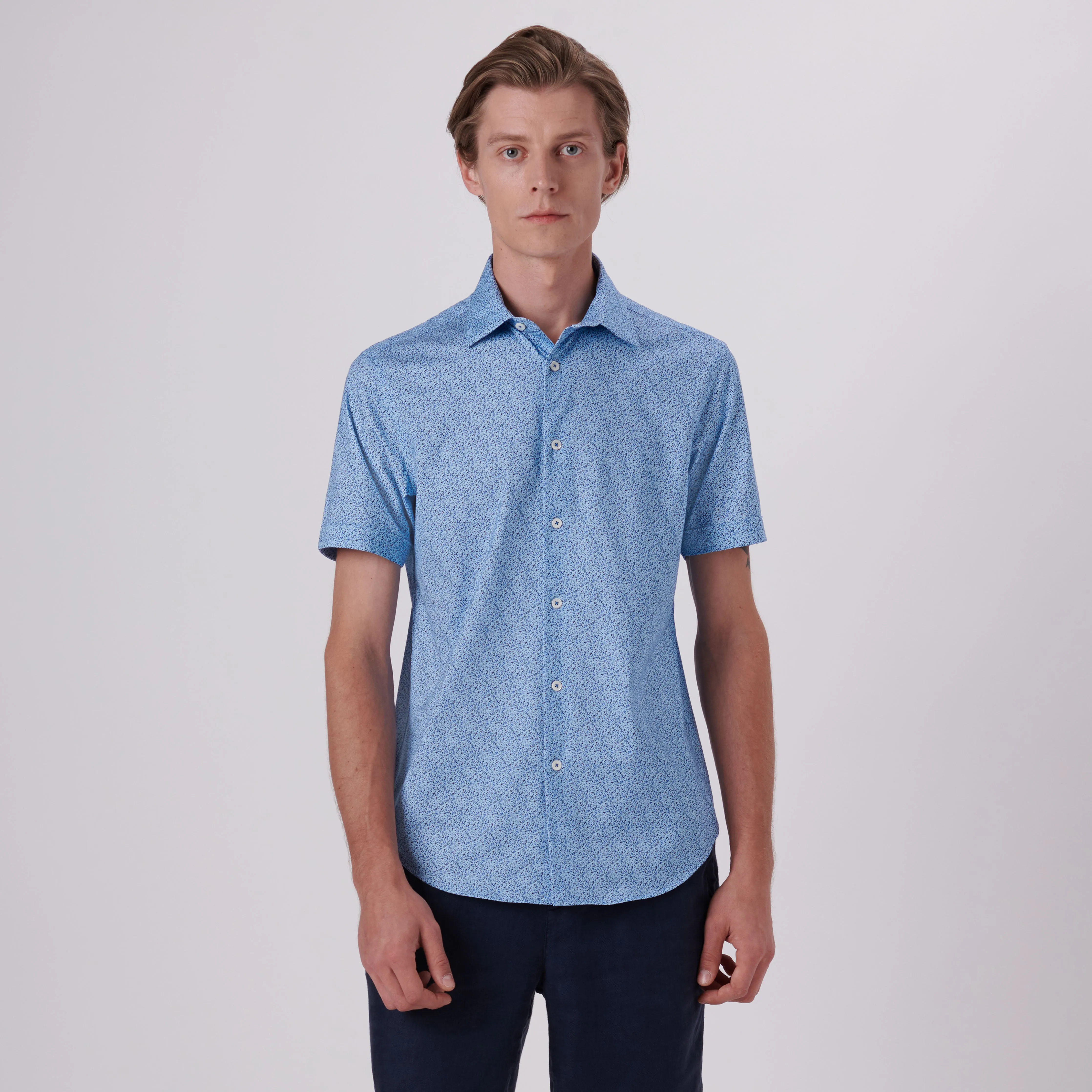 Miles Abstract Print OoohCotton Short Sleeve Shirt