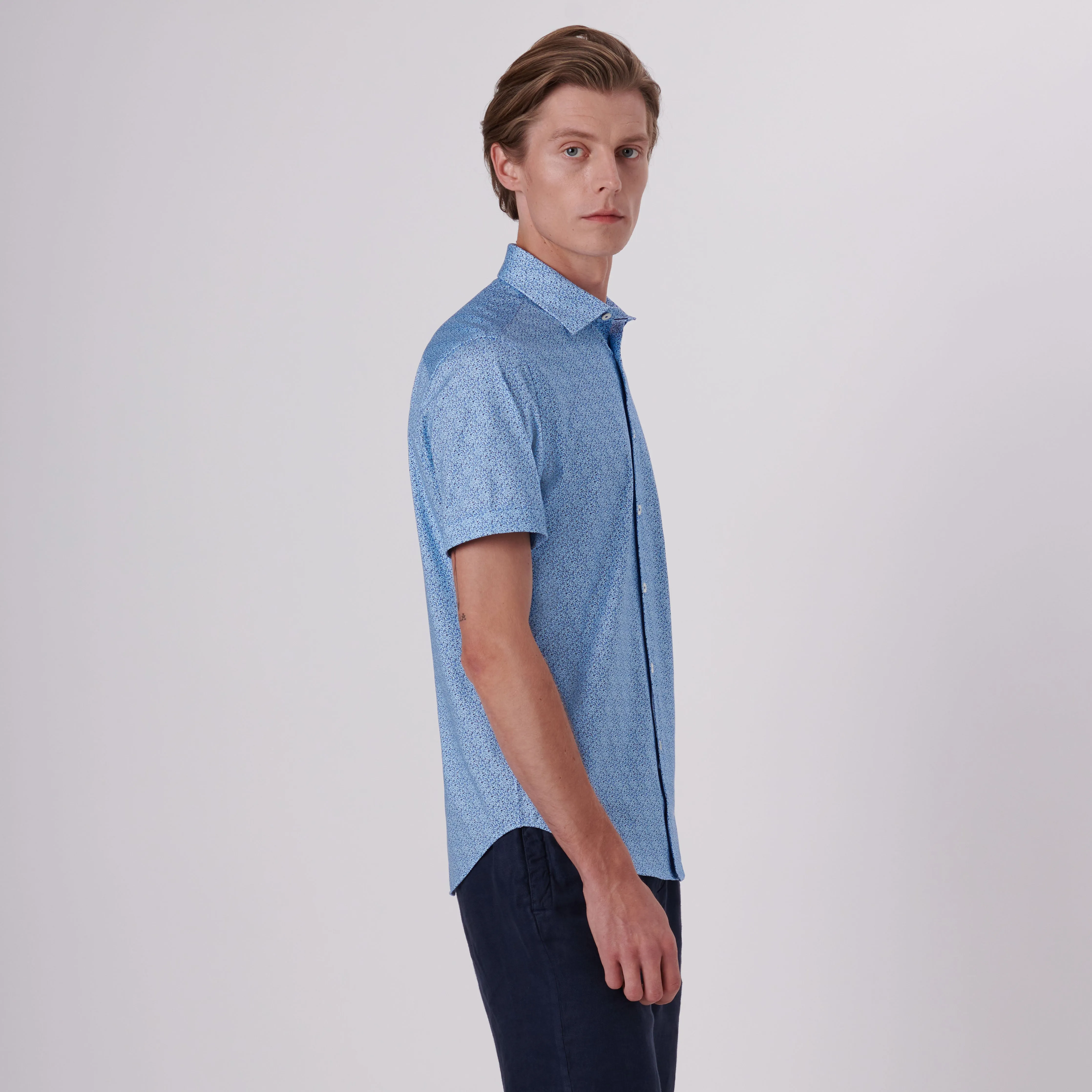 Miles Abstract Print OoohCotton Short Sleeve Shirt