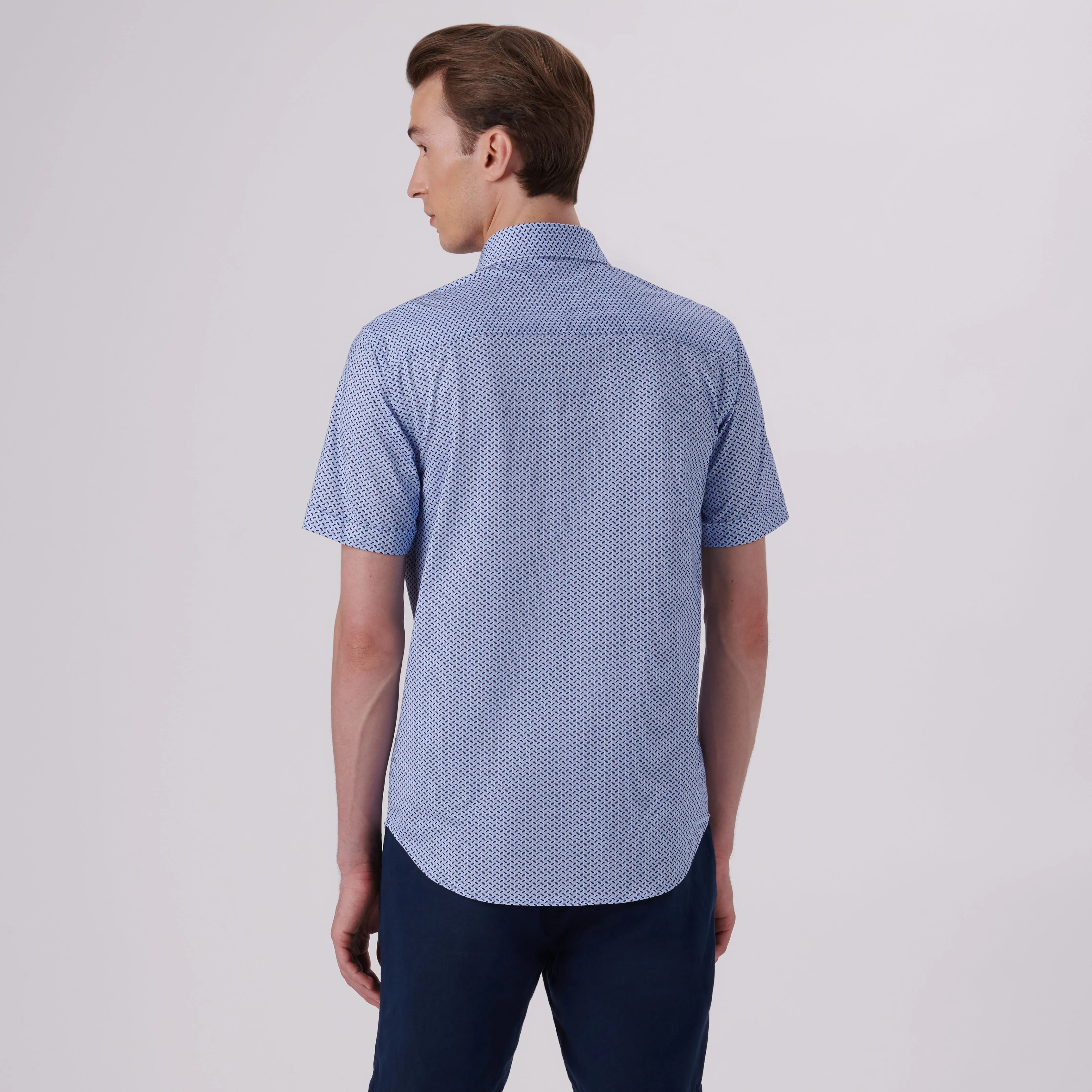 Miles Abstract Print OoohCotton Short Sleeve Shirt