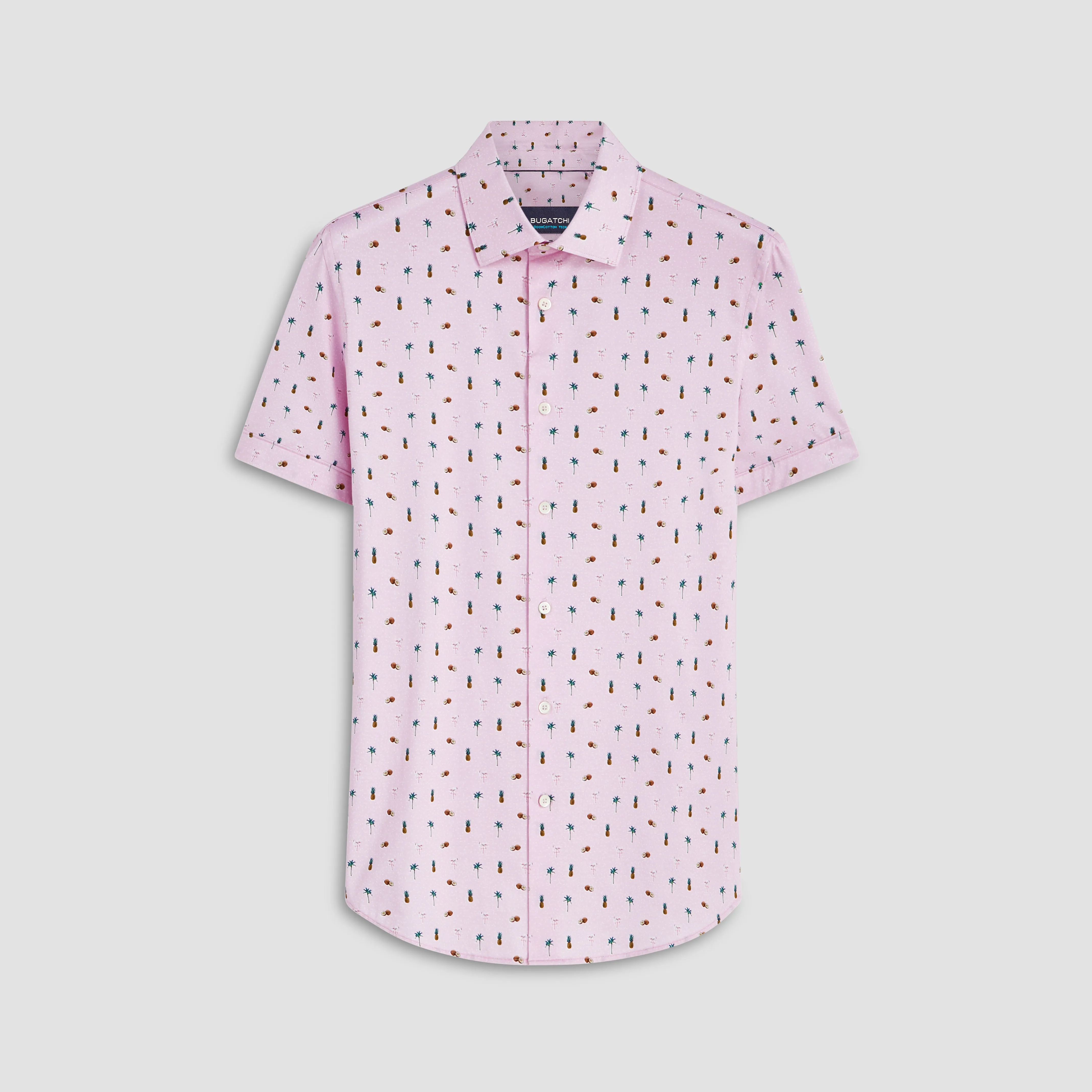Miles Tropical Print OoohCotton Short Sleeve Shirt