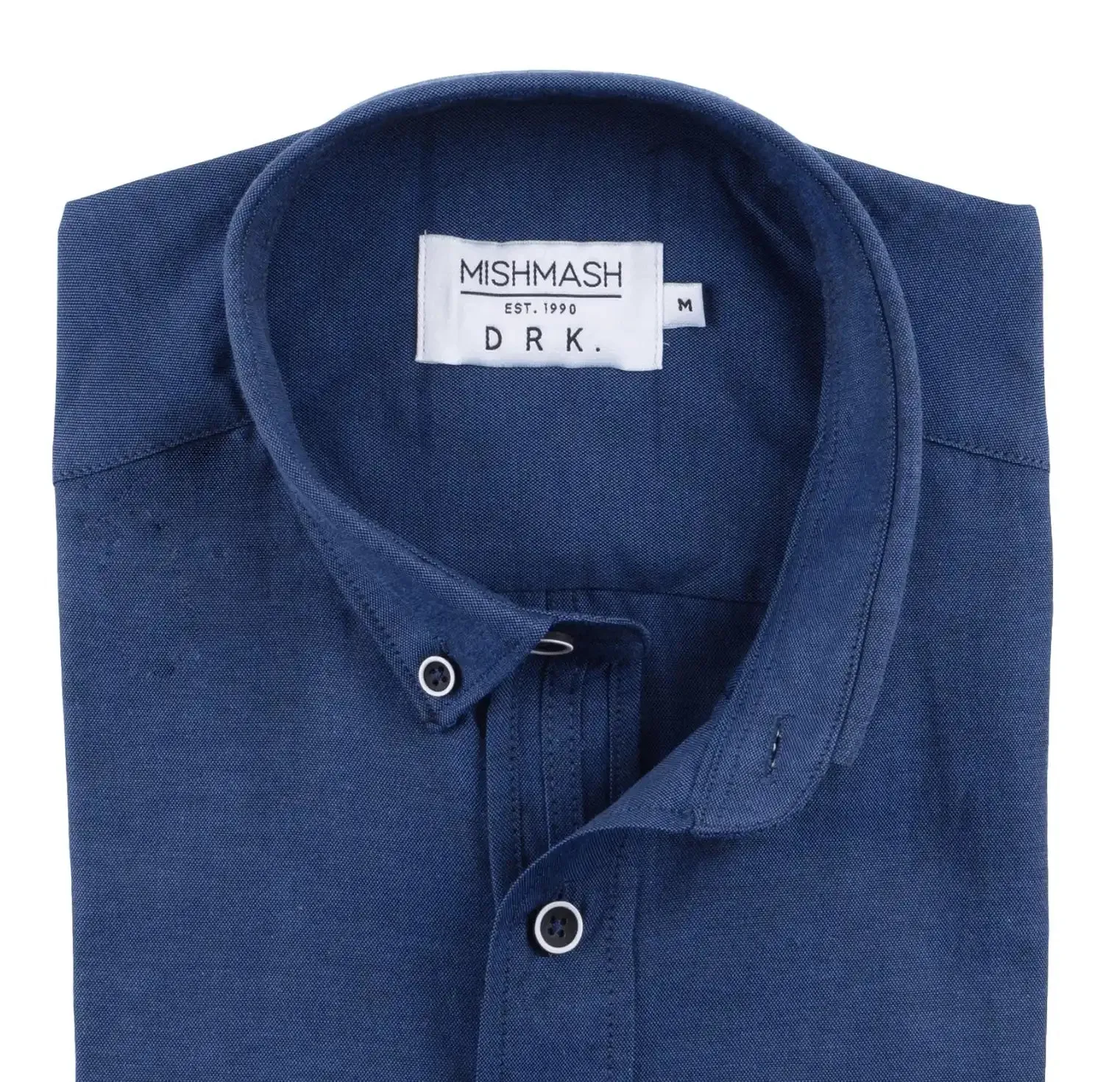 Mish Mash Men's Classic Oxford Shirt Summit Long Sleeve Indigo Navy
