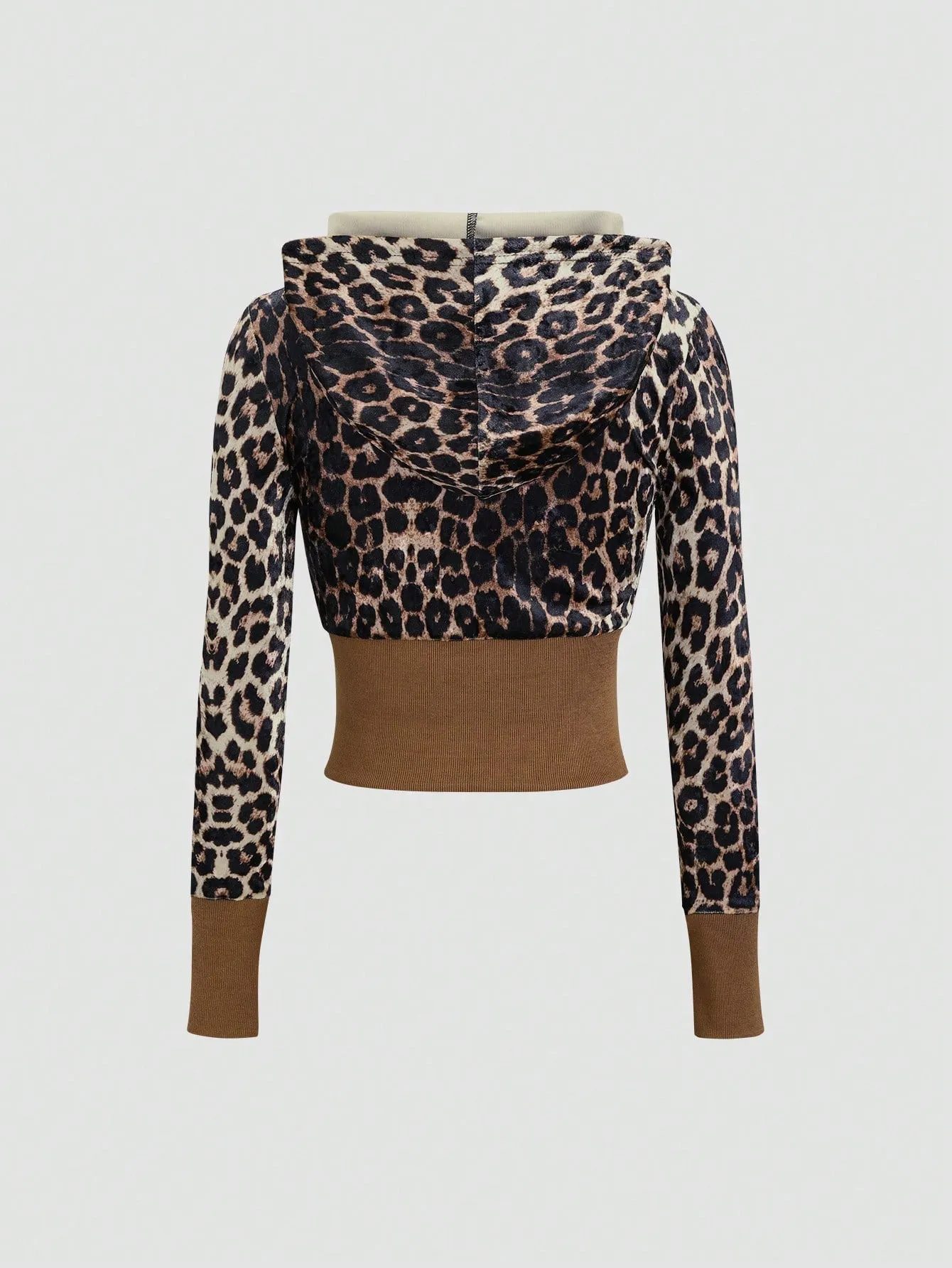 MOOSTA Women Cheetah Leopard Print Hoodie Sweatshirt, Slim Fit Casual Streetwear