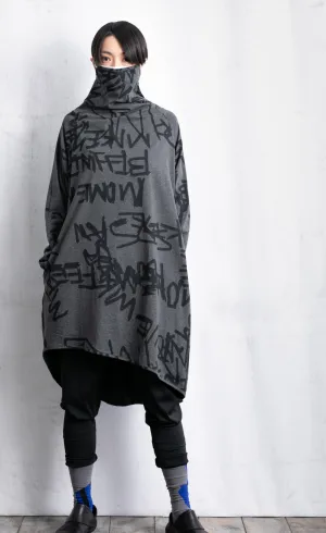 Moyuru Charcoal Graffiti Tunic