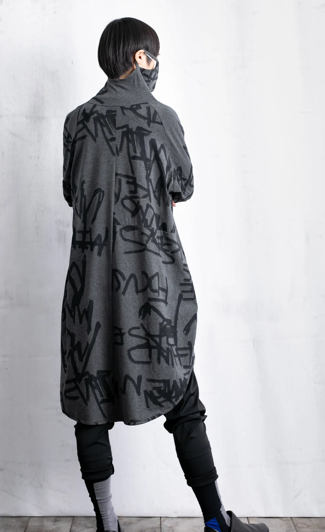 Moyuru Charcoal Graffiti Tunic