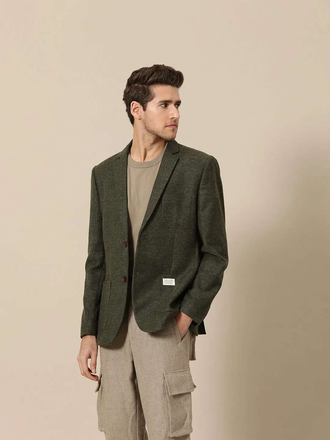 Mr Bowerbird Men 2SB Standard Patch Pocket Tweed Blazers