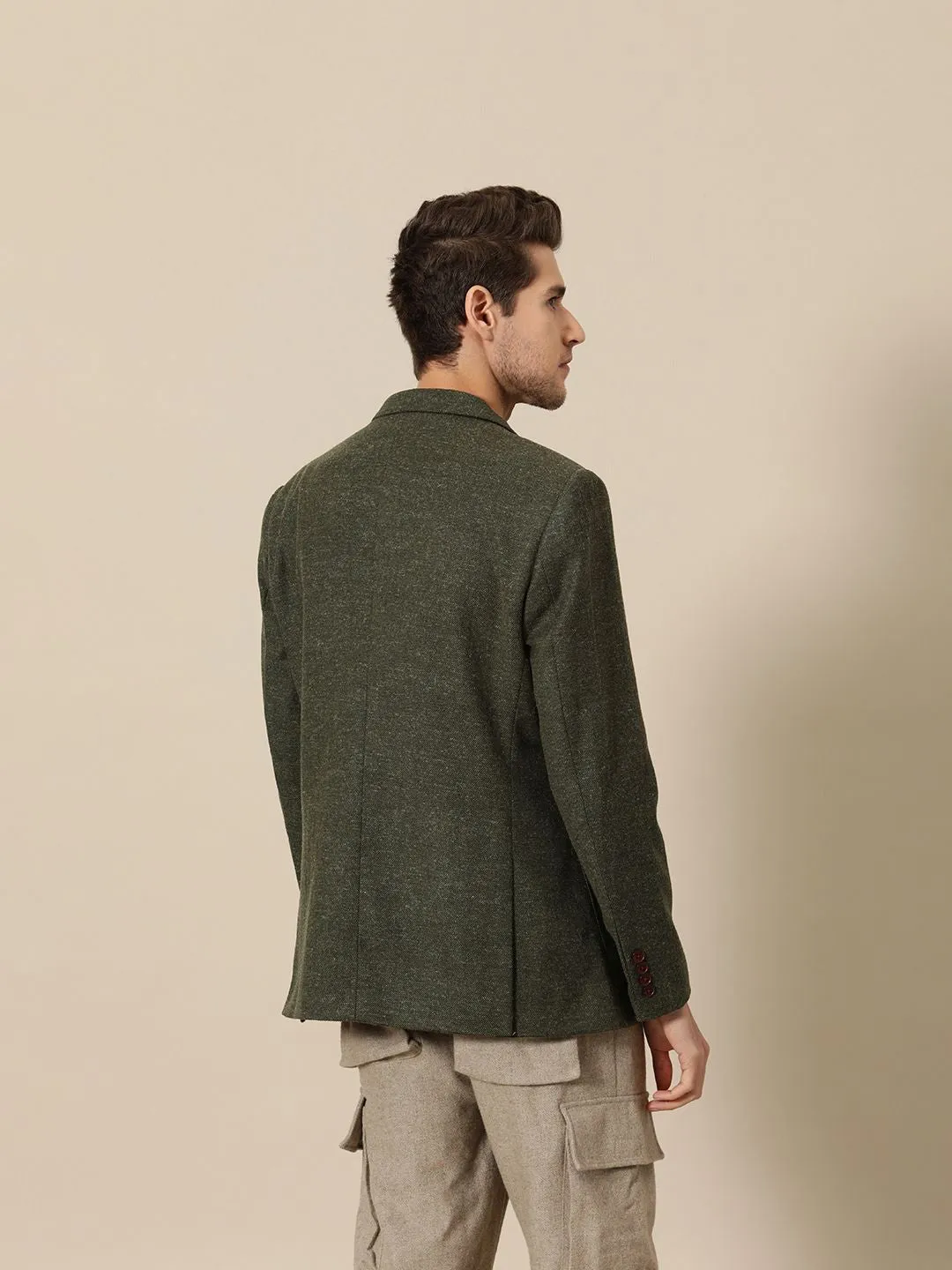 Mr Bowerbird Men 2SB Standard Patch Pocket Tweed Blazers