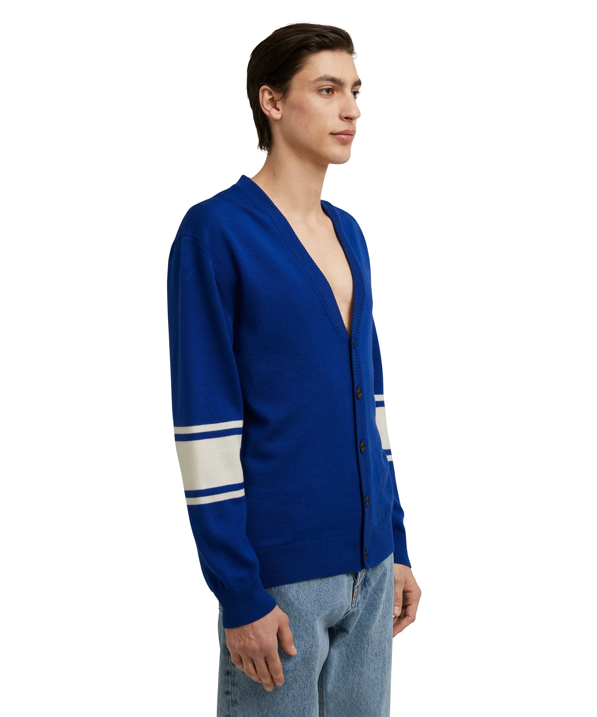 MSGM Heritage embroidered merino cardigan