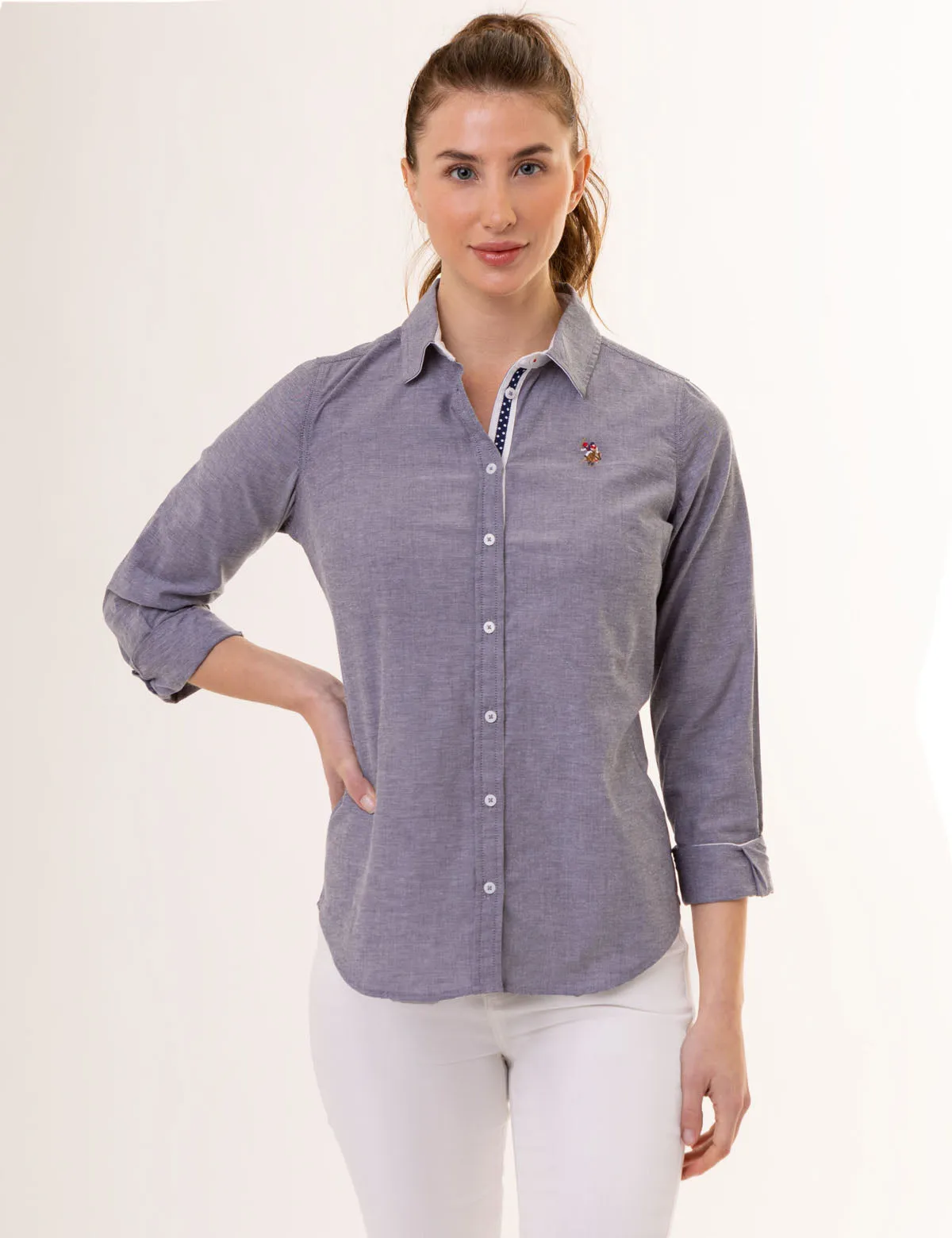 MULTI TONAL SMALL LOGO OXFORD SHIRT