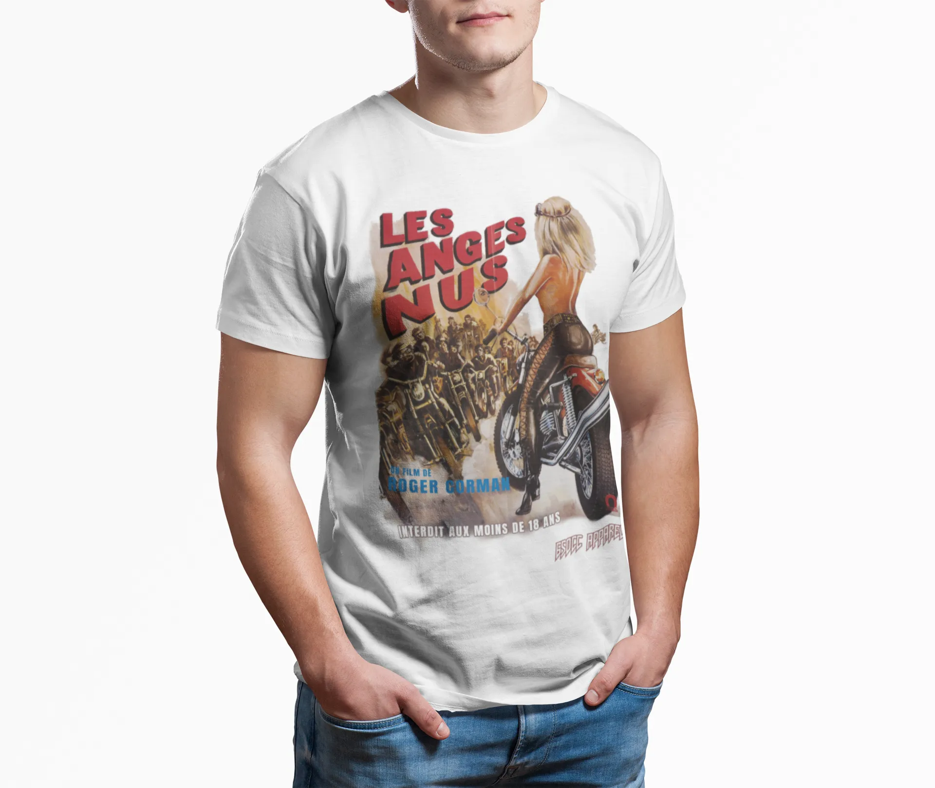 NAKED ANGELS French Poster 650CC White t-shirt