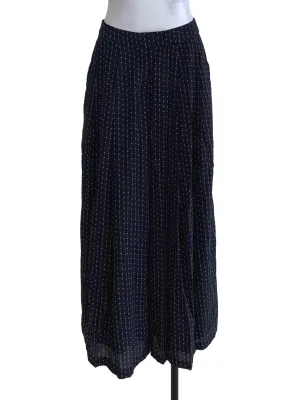 Navy Blue Graphic Formal Pants