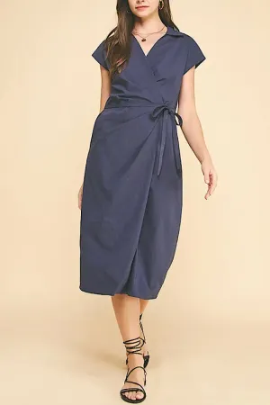 Navy Wrap Dress