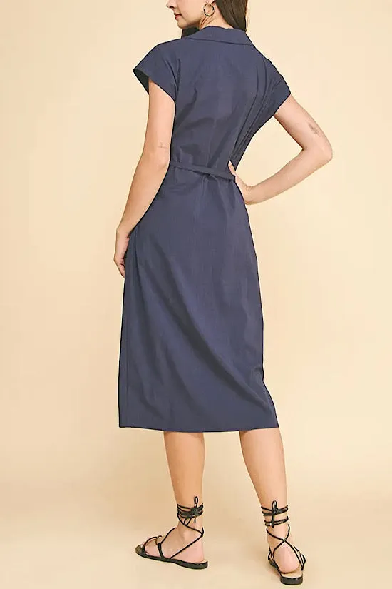 Navy Wrap Dress