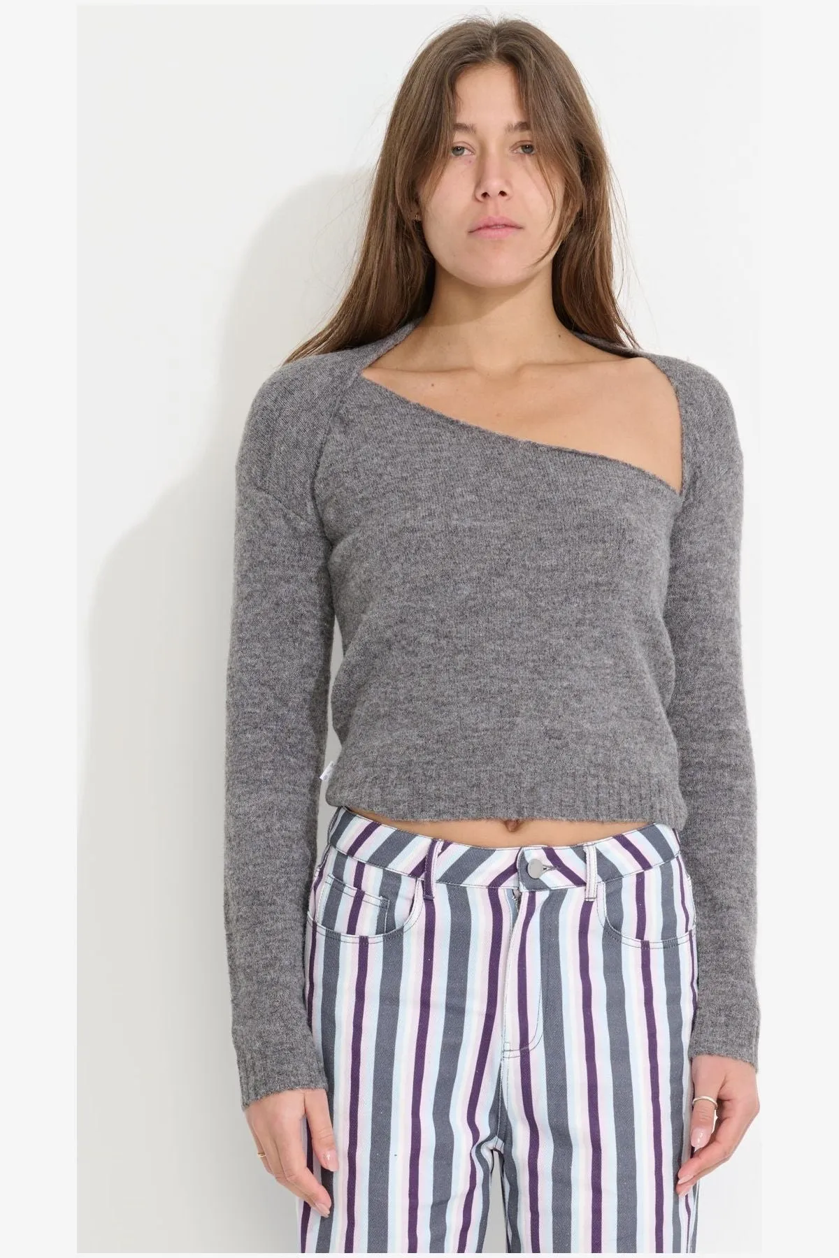 NIGHTS OVER EGYPT LS KNIT - CHARCOAL