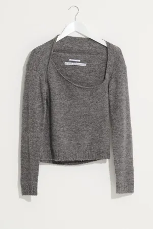 NIGHTS OVER EGYPT LS KNIT - CHARCOAL