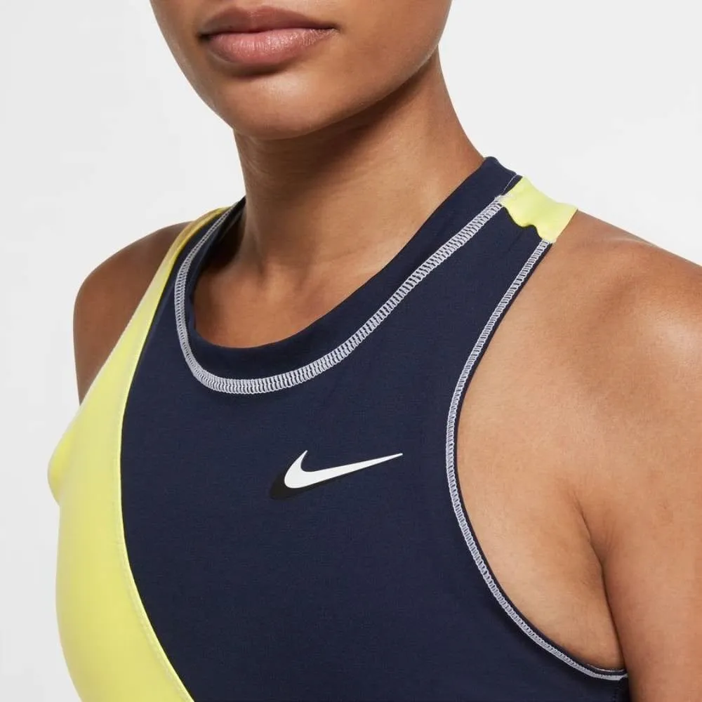 Nike Womens Dri-FIT Paris Slam Tank (Obsidian/Yellow)