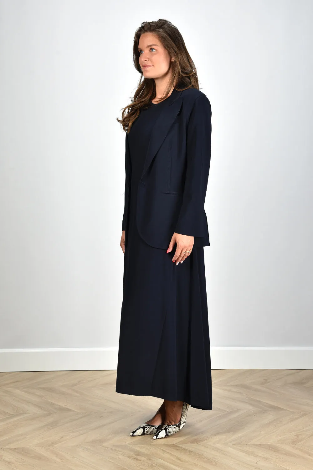 Norma Kamali blazer Single Breasted Bonded KK3264PL001012 midnight