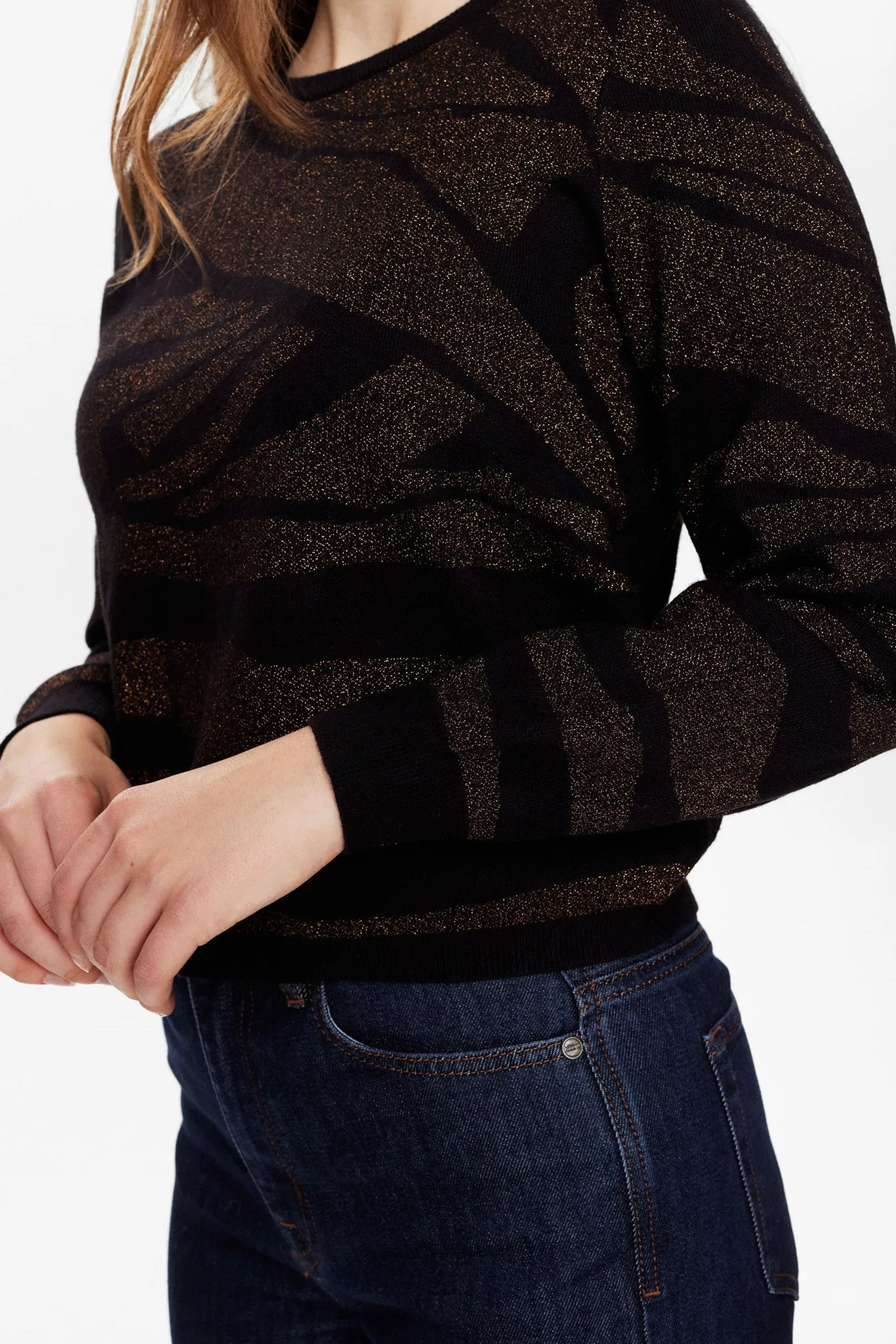 NUBRONZE PULLOVER REGULAR SLEEVE - Caviar