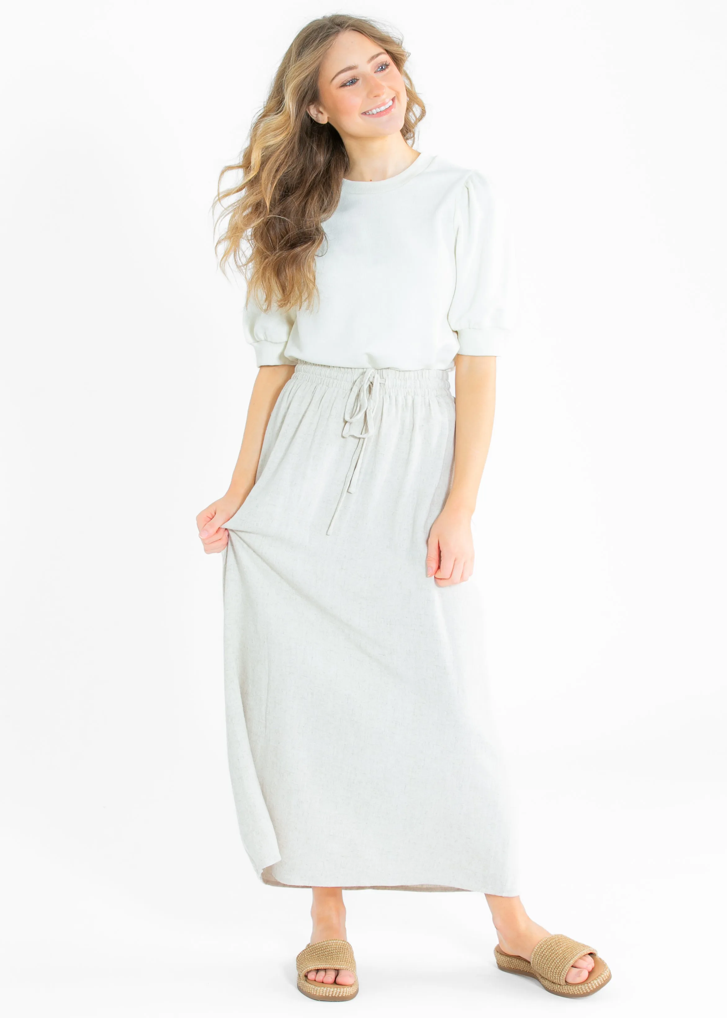 Odette Puff Sleeve Round Neck Top